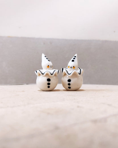 goatPIERROT Ceramic Art Toy [Birbuables BB23.081+082: Pierrot Duo, 1.9" tall]