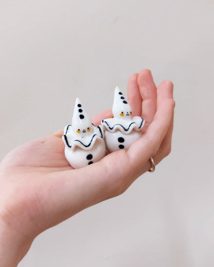 goatPIERROT Ceramic Art Toy [Birbuables BB23.081+082: Pierrot Duo, 1.9" tall]