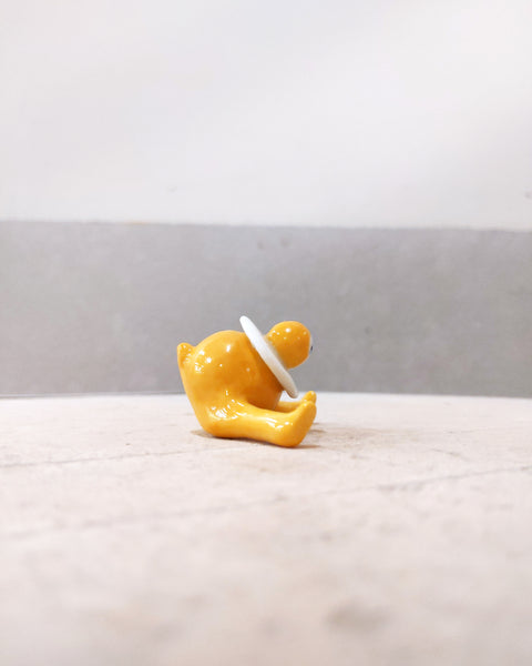 goatPIERROT Ceramic Art Toy [Tinybirdman 23.062:  Egg Pierrot, 1.4" tall]