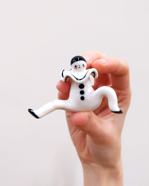 goatPIERROT Ceramic Art Toy [23.066: Pierrot Enfant, 1.65" tall]