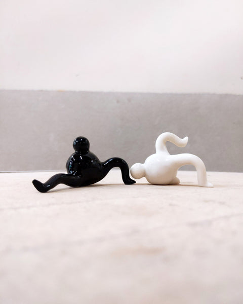 goatPIERROT Ceramic Art Toy [Tinybirdman 23.073 + 074: Mini Duo, 1.2" tall]