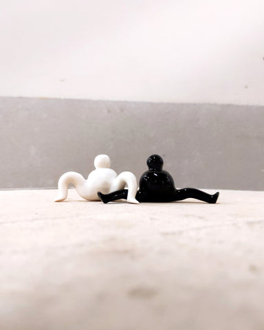 goatPIERROT Ceramic Art Toy [Tinybirdman 23.075 + 076: Mini Duo, 1.2" tall]