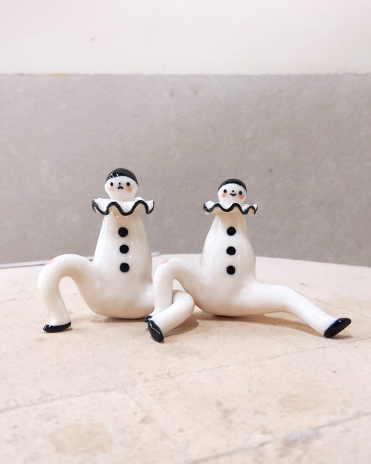 goatPIERROT Ceramic Art Toy [23.099+100: Pierrot Enfant Duo, 2.25"-2.5" tall]