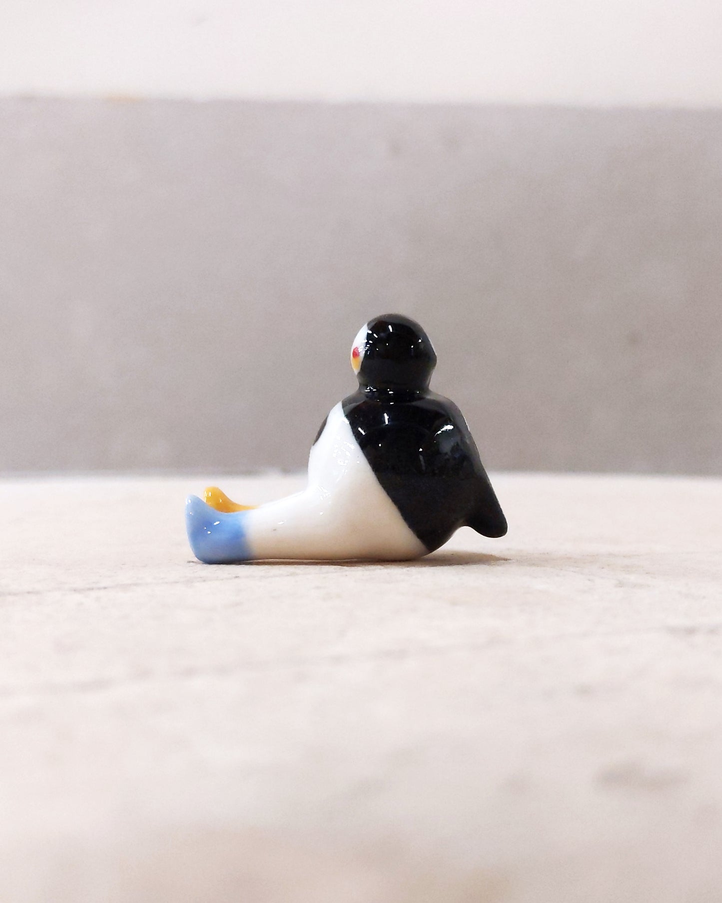 goatPIERROT Ceramic Art Toy [23.088: Mini Marble Chub, 1.5" tall]