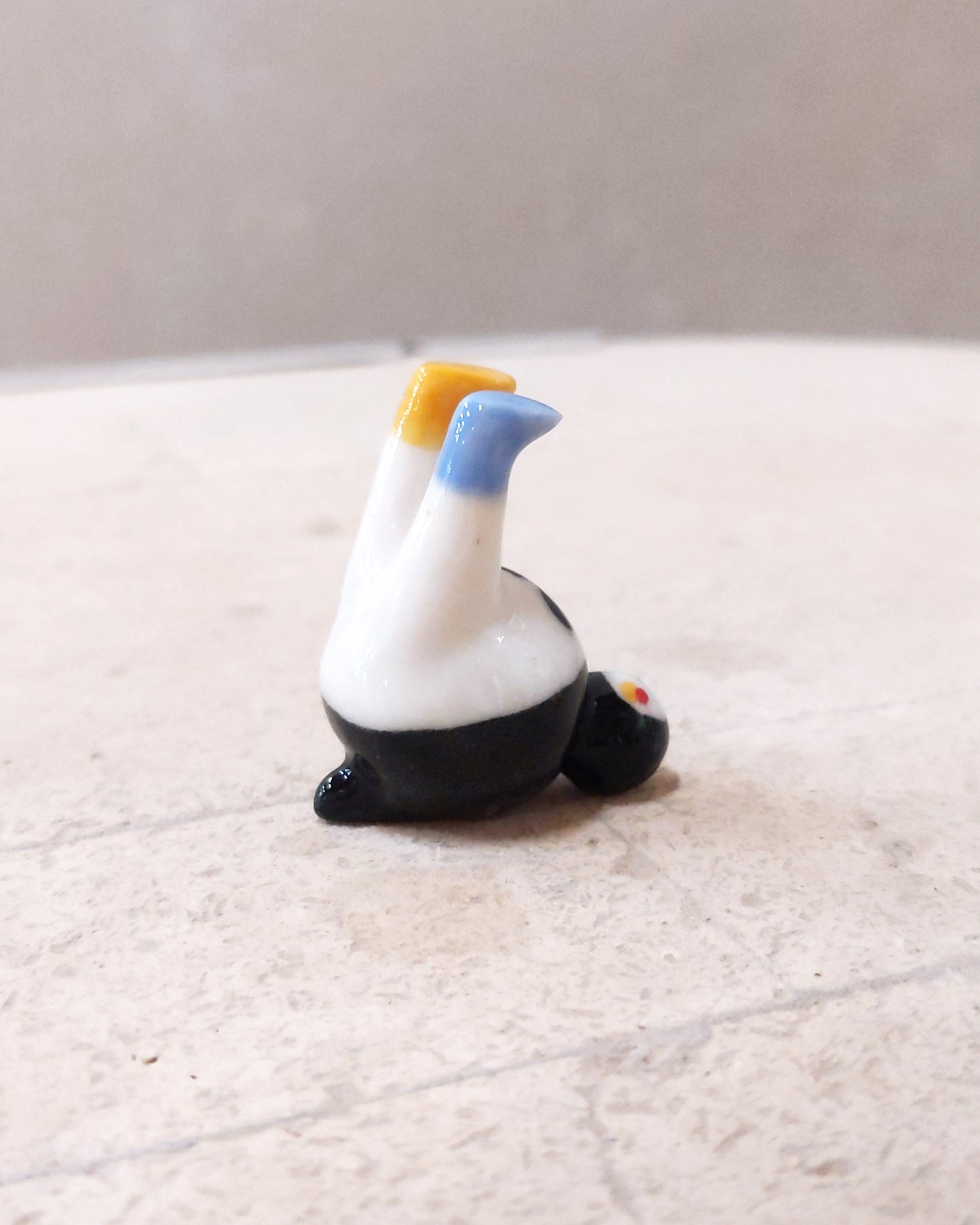 goatPIERROT Ceramic Art Toy [23.088: Mini Marble Chub, 1.5" tall]