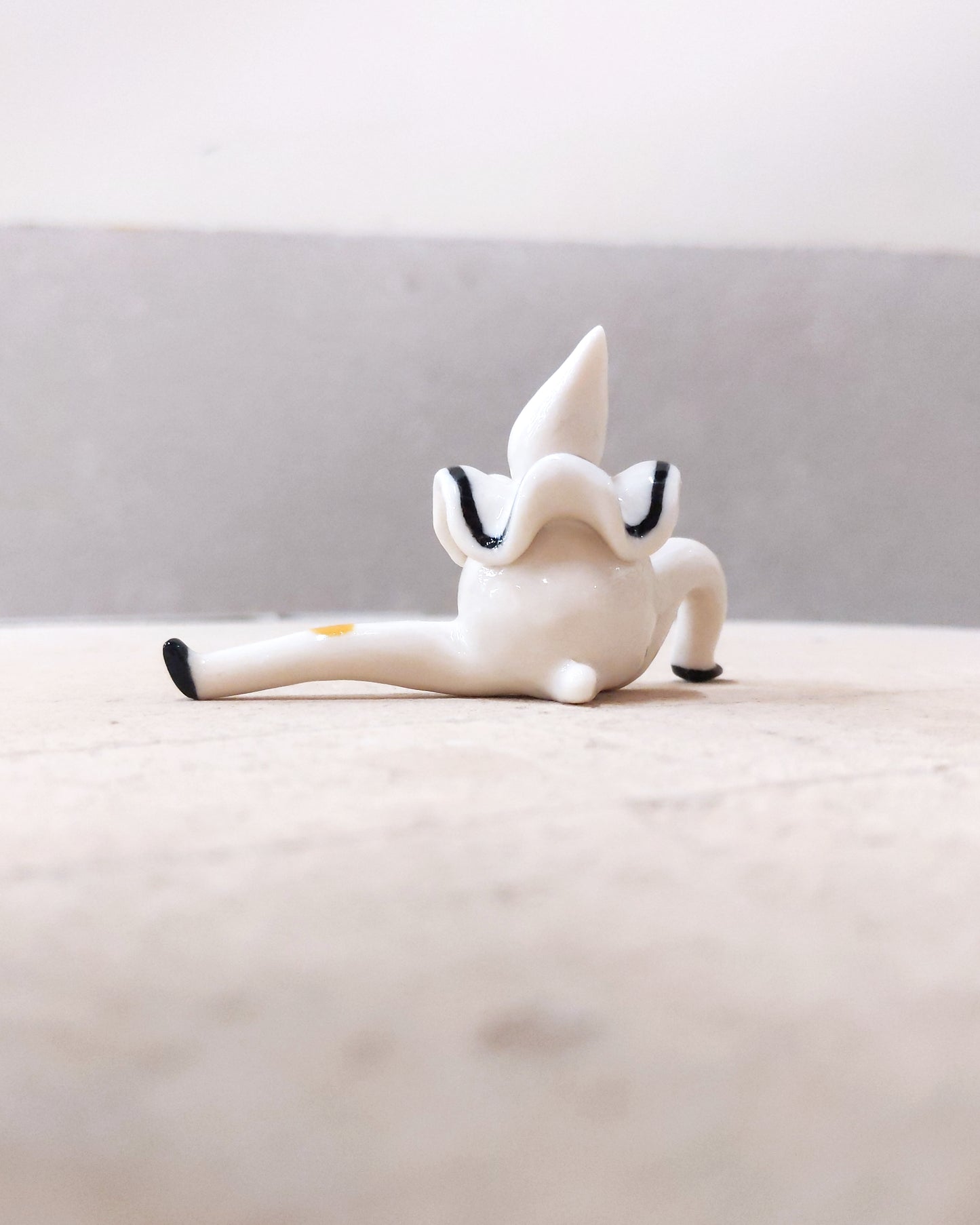 goatPIERROT Ceramic Art Toy [23.081: Pierrot Tinybirdman, 1.75" tall]