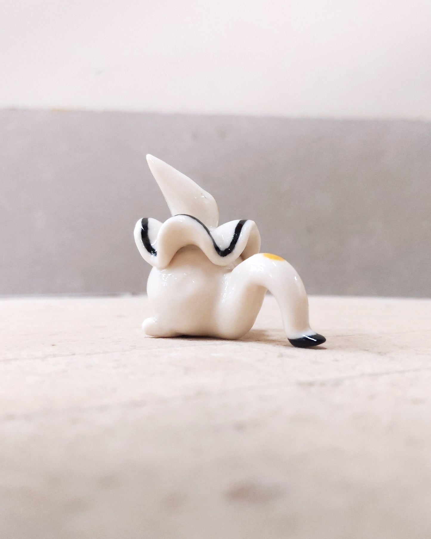 goatPIERROT Ceramic Art Toy [23.081: Pierrot Tinybirdman, 1.75" tall]