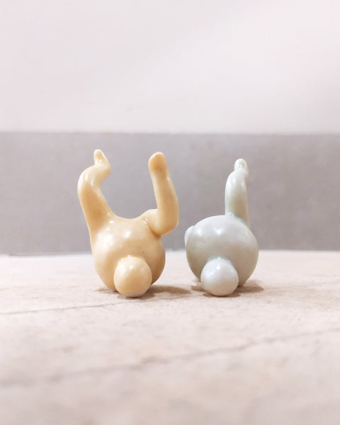 goatPIERROT Ceramic Art Toy [23.111+112: Satin Mint and Honey Duo]