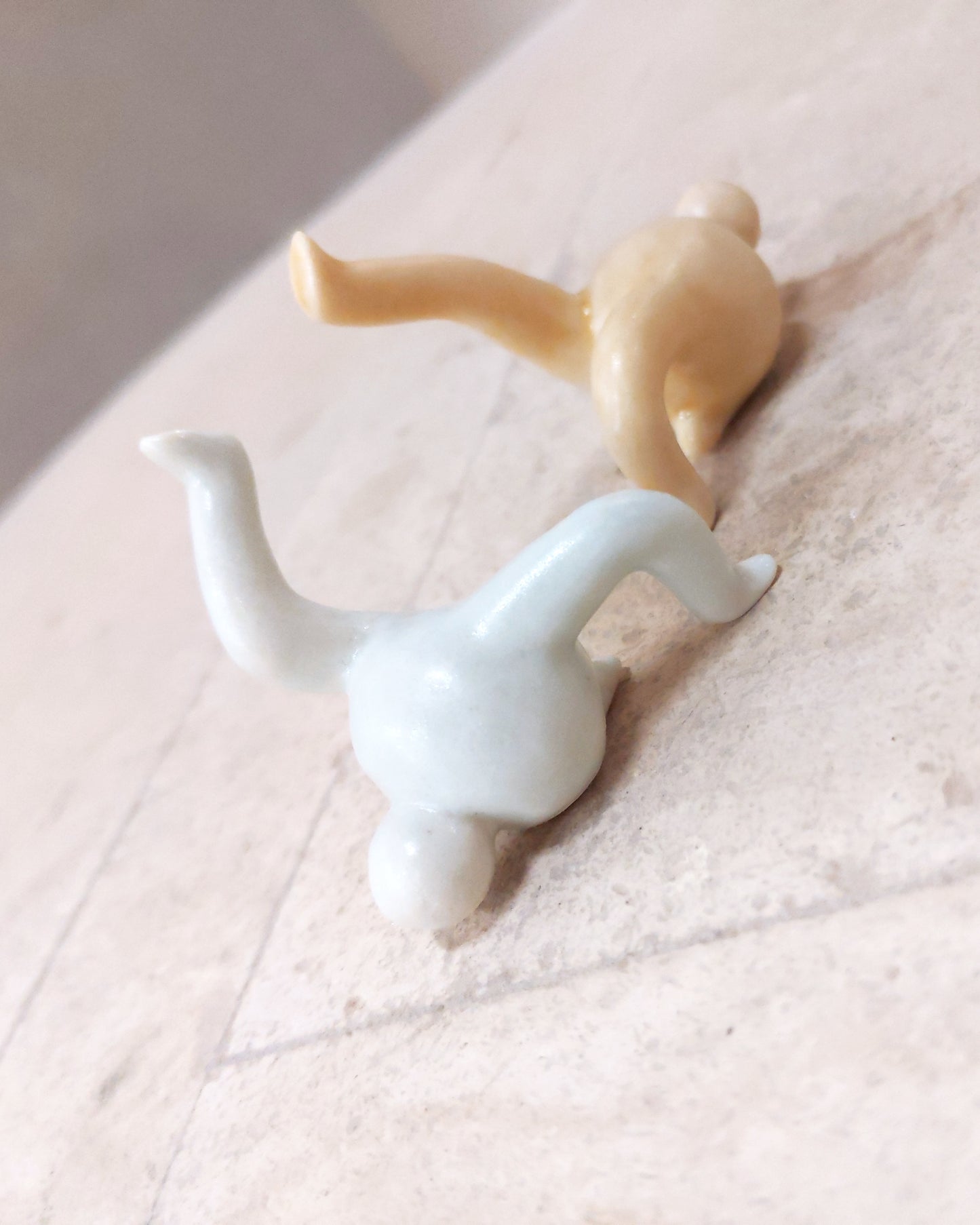 goatPIERROT Ceramic Art Toy [23.109+110: Satin Mint and Honey Duo]