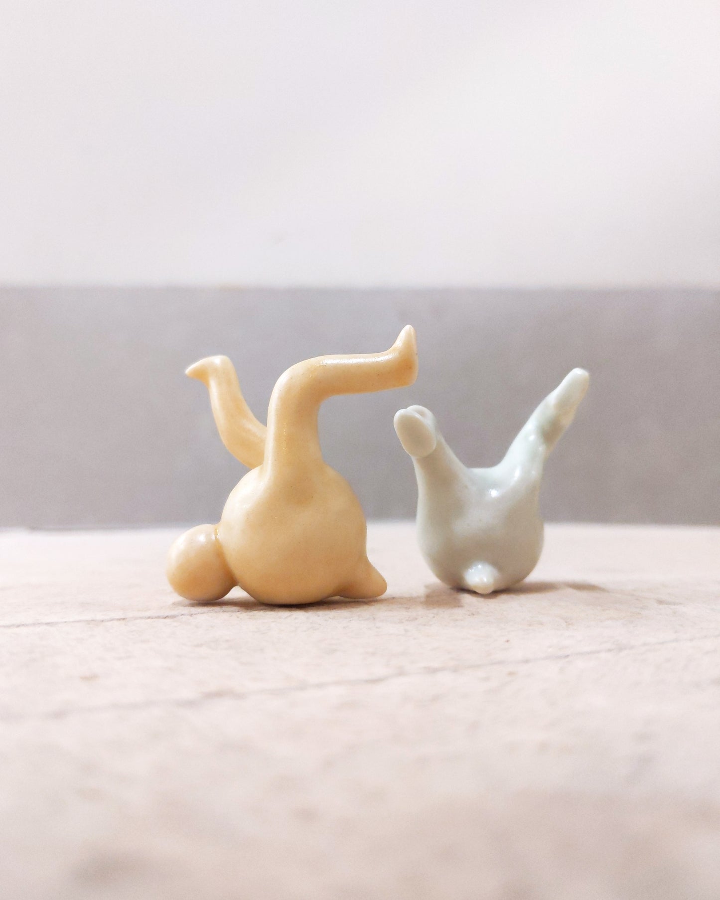 goatPIERROT Ceramic Art Toy [23.107+108: Satin Mint and Honey Duo]