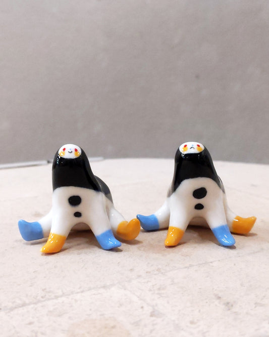 goatPIERROT Ceramic Art Toy [23.096-97: Tinybirdpup, 1.5" tall]