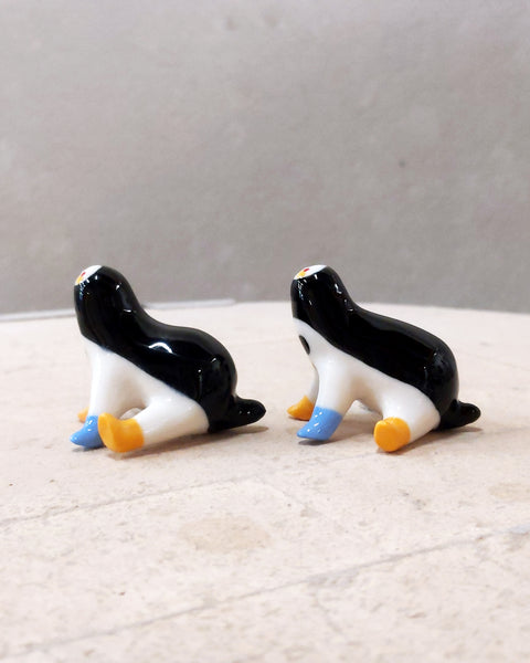 goatPIERROT Ceramic Art Toy [23.096-97: Tinybirdpup, 1.5" tall]