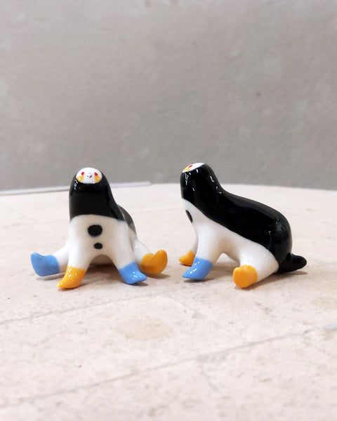 goatPIERROT Ceramic Art Toy [23.096-97: Tinybirdpup, 1.5" tall]