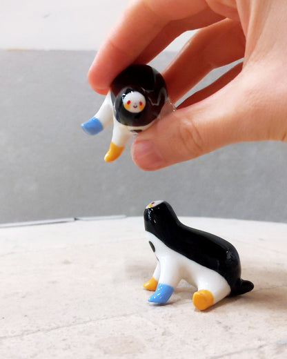 goatPIERROT Ceramic Art Toy [23.096-97: Tinybirdpup, 1.5" tall]