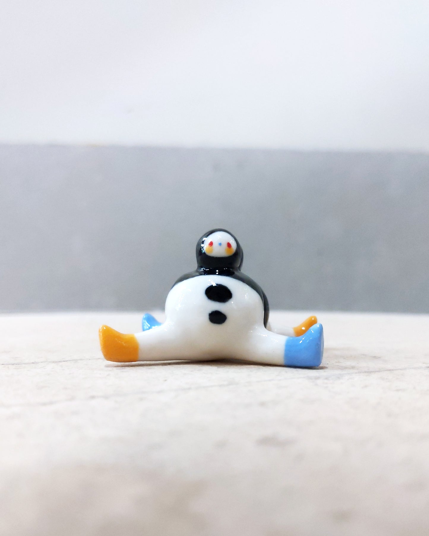 goatPIERROT Ceramic Art Toy [23.098: Clusterchub, 1.25" tall]