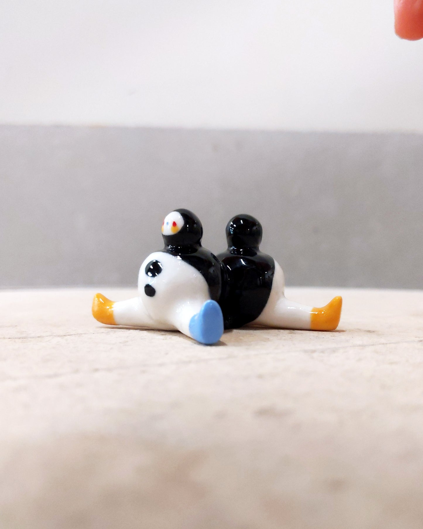 goatPIERROT Ceramic Art Toy [23.098: Clusterchub, 1.25" tall]