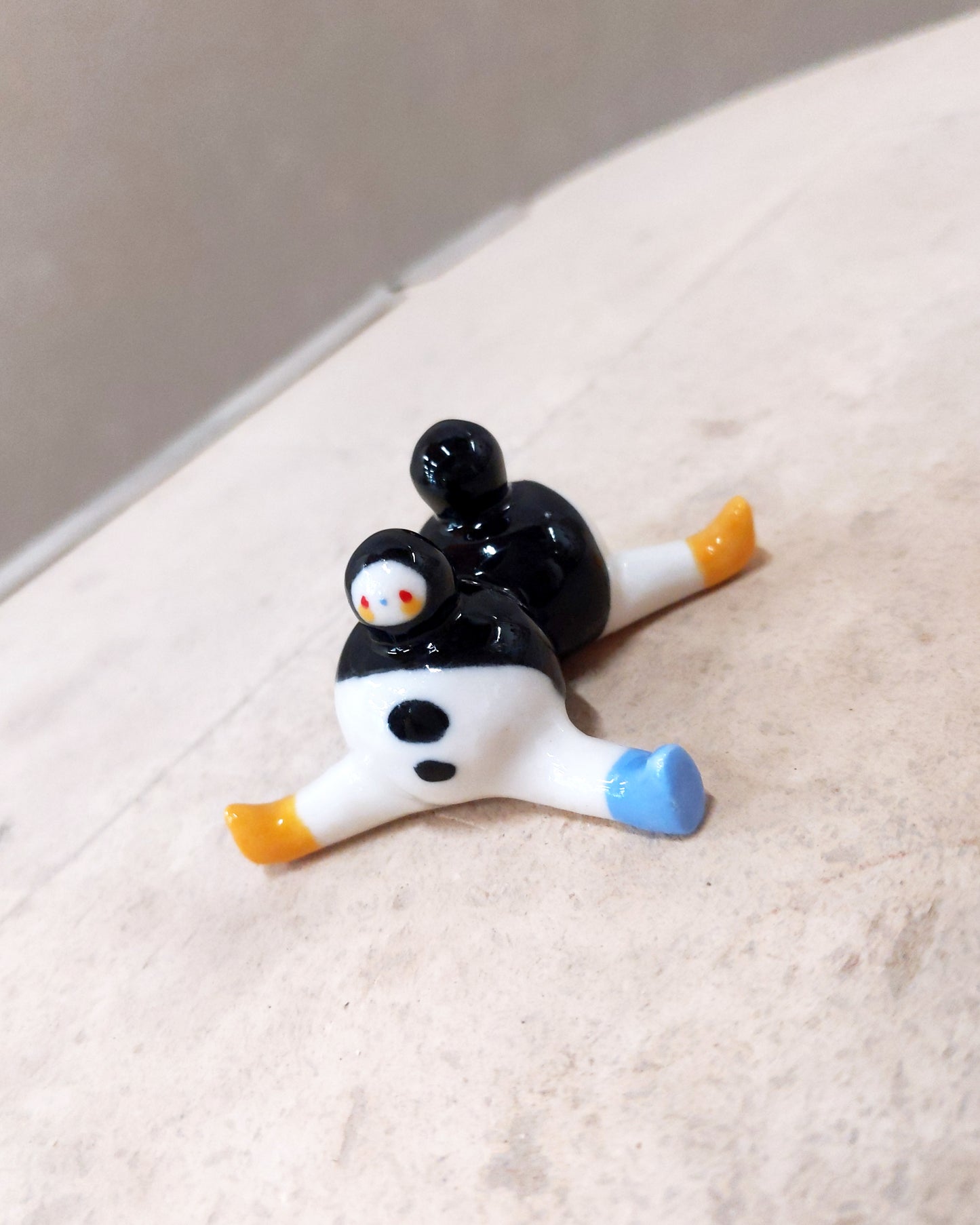 goatPIERROT Ceramic Art Toy [23.098: Clusterchub, 1.25" tall]