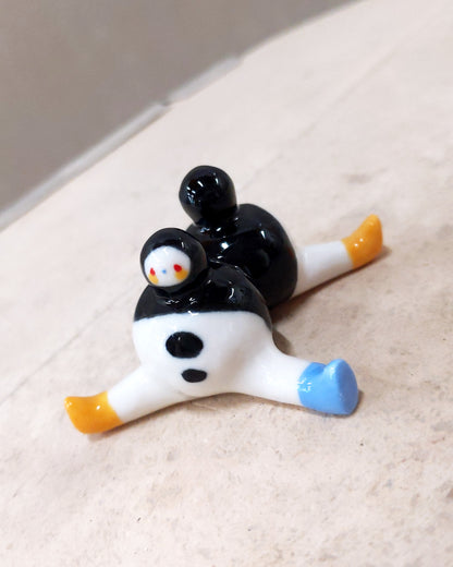 goatPIERROT Ceramic Art Toy [23.098: Clusterchub, 1.25" tall]
