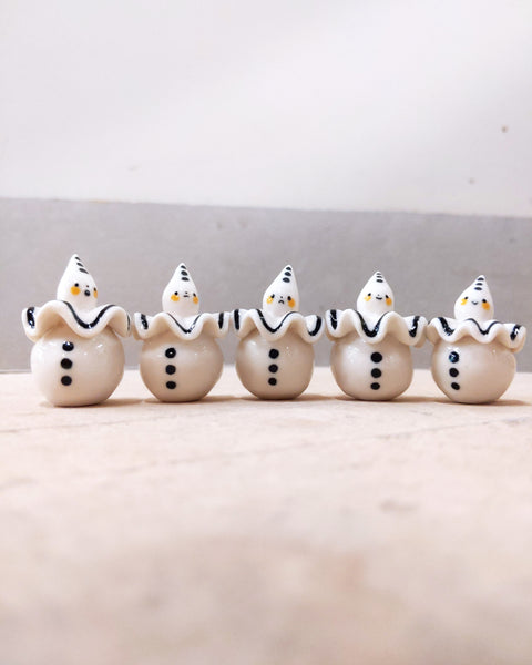 goatPIERROT Ceramic Art Toy [BB23.107->111: Pierrot Birbaubles, 1.75" tall]