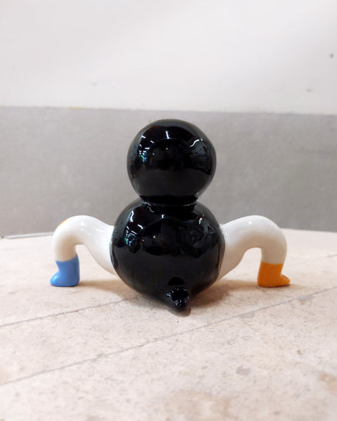 goatPIERROT Ceramic Art Toy [23.079: Mega Bobblenoggin Tinybirdman, 3.5" tall]
