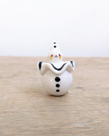 goatPIERROT Ceramic Art Toy [Birbauble BB24.001: Pierrot with Small Cap]