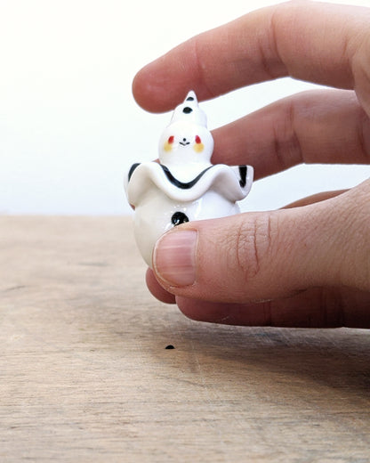 goatPIERROT Ceramic Art Toy [Birbauble BB24.001: Pierrot with Small Cap]