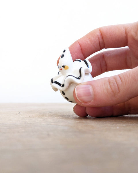 goatPIERROT Ceramic Art Toy [Birbauble BB24.005: Twinkle Eyed Clown]