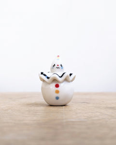 goatPIERROT Ceramic Art Toy [Birbauble BB24.009: Twinkle Eyed Clown, Miserable]