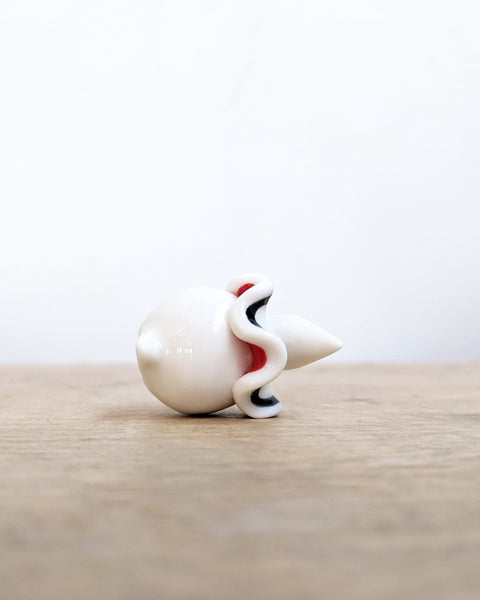 goatPIERROT Ceramic Art Toy [Birbauble BB24.010: Red and Black Pierrot]