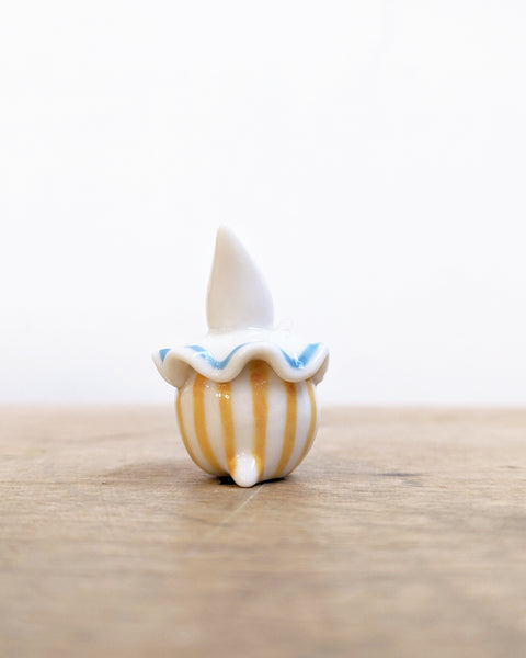 goatPIERROT Ceramic Art Toy [Birbauble BB24.015: Twinkle Eyed Clown in Sun and Sky]