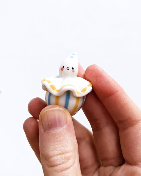 goatPIERROT Ceramic Art Toy [Birbauble BB24.021: Pierrot in Sun and Sky]