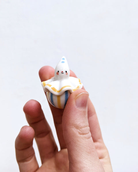 goatPIERROT Ceramic Art Toy [Birbauble BB24.021: Pierrot in Sun and Sky]