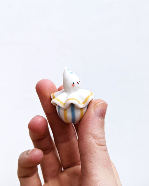 goatPIERROT Ceramic Art Toy [Birbauble BB24.021: Pierrot in Sun and Sky]