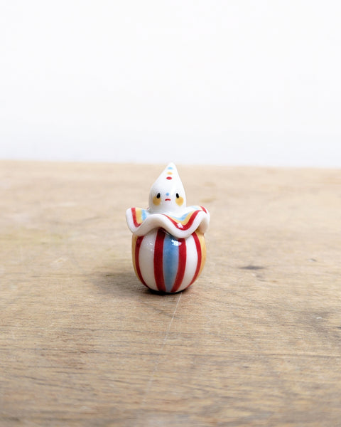 goatPIERROT Ceramic Art Toy [Birbauble BB24.026: Primary Stripe Pierrot]
