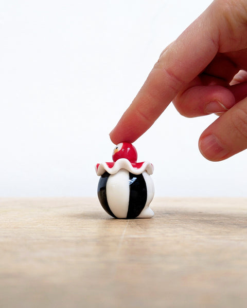 goatPIERROT Ceramic Art Toy [Birbauble BB24.027: Pierrot Birbauble in Circus Squid]