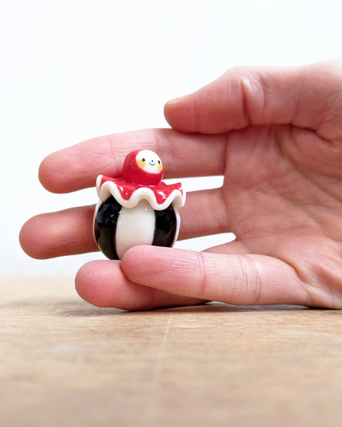 goatPIERROT Ceramic Art Toy [Birbauble BB24.027: Pierrot Birbauble in Circus Squid]