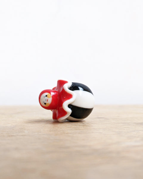 goatPIERROT Ceramic Art Toy [Birbauble BB24.030: Circus Squid with Eyebrows]