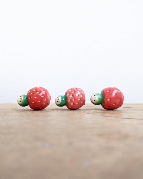 goatPIERROT Ceramic Art Toy [Birbaubles BB24.037 - BB24.038 - BB24.039: Strawberry Prototypes, sold individually]