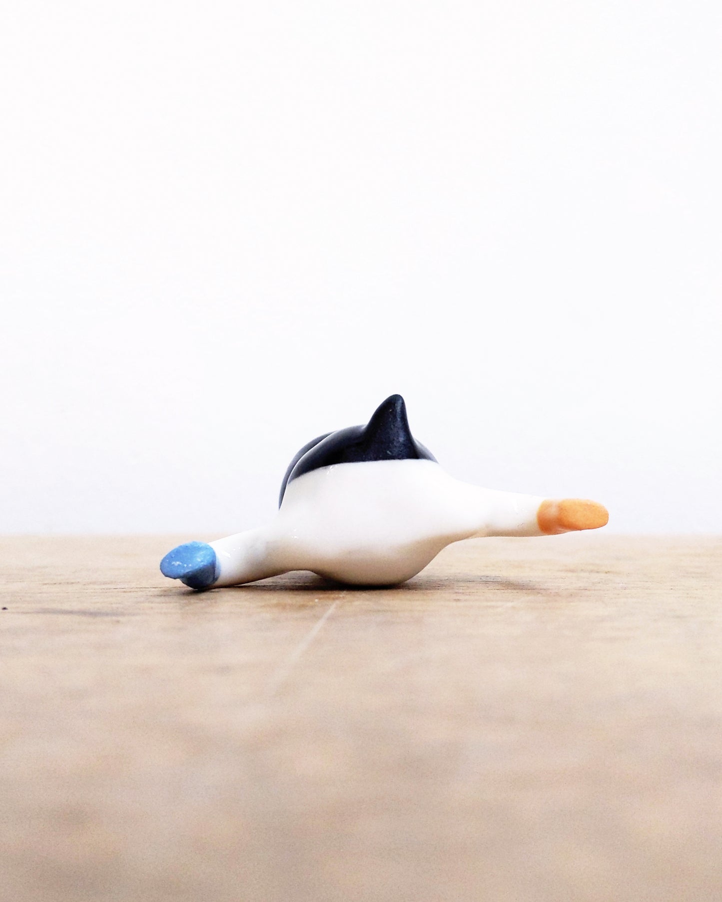 goatPIERROT Ceramic Art Toy [24.006: Black Classic Bobblenoggin, 1.57" tall]