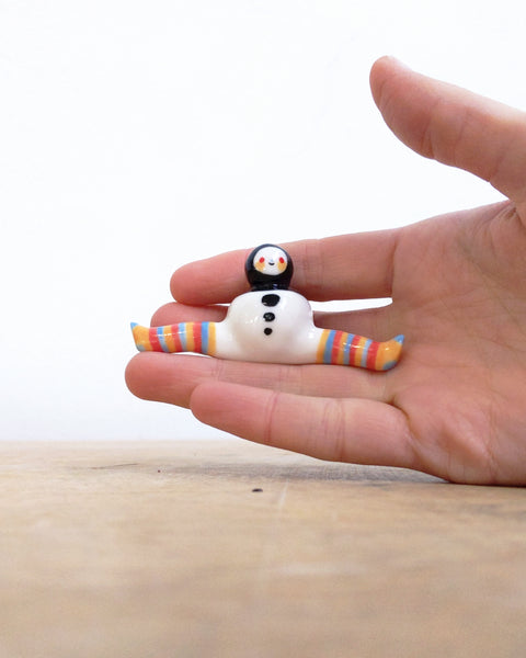 goatPIERROT Ceramic Art Toy [Tinybirdman 24.007: Gummy Worm Legs]