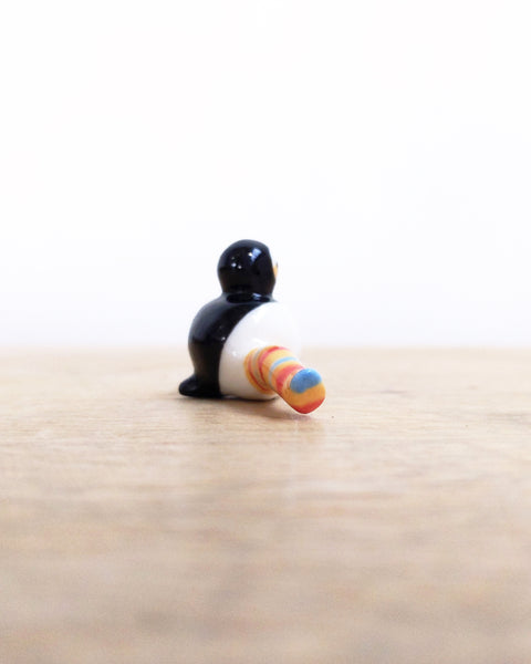 goatPIERROT Ceramic Art Toy [Tinybirdman 24.008: Gummy Worm Legs]