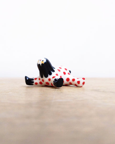 goatPIERROT Ceramic Art Toy [Tinybirdman 24.013: Polka Pup]