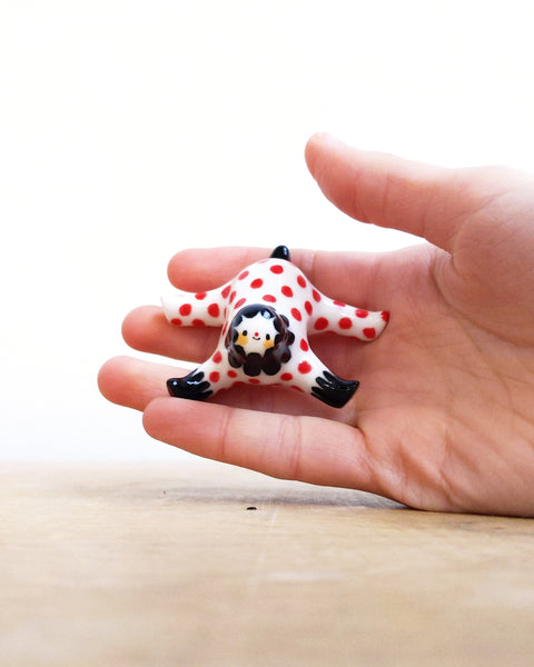 goatPIERROT Ceramic Art Toy [Tinybirdman 24.013: Polka Pup]
