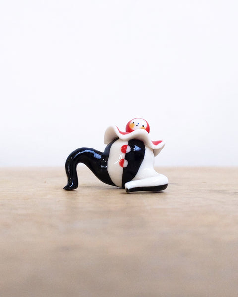 goatPIERROT Ceramic Art Toy [Tinybirdman 24.022: Circus Stripe]