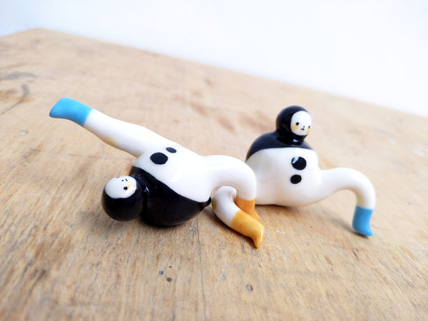 goatPIERROT Ceramic Art Toy [Tinybirdman 24.028 + 24.029, Set of Two]