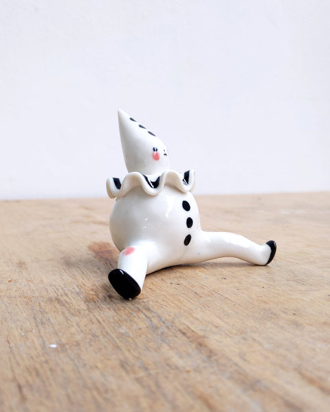 goatPIERROT Ceramic Art Toy [24.034: Pierrot Tinybirdman, 3" tall]