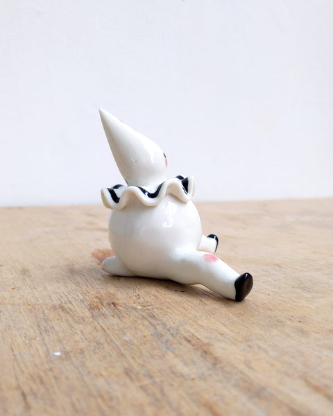 goatPIERROT Ceramic Art Toy [24.034: Pierrot Tinybirdman, 3" tall]