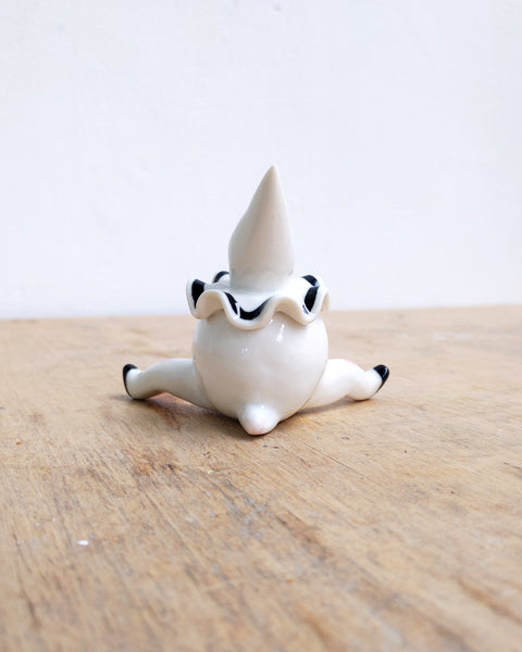 goatPIERROT Ceramic Art Toy [24.034: Pierrot Tinybirdman, 3" tall]