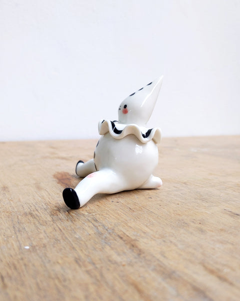 goatPIERROT Ceramic Art Toy [24.034: Pierrot Tinybirdman, 3" tall]