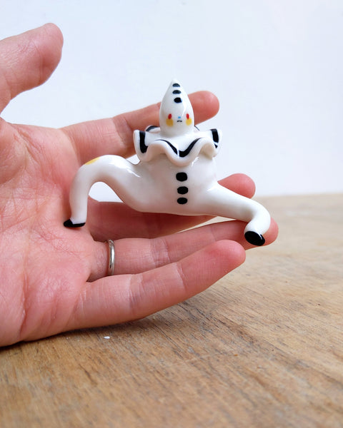 goatPIERROT Ceramic Art Toy [24.035: Pierrot Tinybirdman, Smaller Brother]